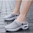 thumbnail image 2 of Zuecos ortopédicos de malla con soporte para el arco, zapatillas transpirables para exteriores para mujer, 2 of 5