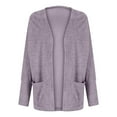 thumbnail image 4 of 50% Off Clear! Viikei Cardigans for Women Plus Sizes Summer Cardigans for Women Womens Ladies Solid Open Front Soft Chunky Pocket Long Sleeve Coat Outerwear Cardigan, 4 of 6