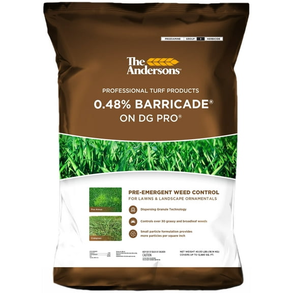 The Andersons Barricade Professional-Grade Granular Pre-Emergent Weed Control - Covers up to 12,880 sq ft (40 lb)