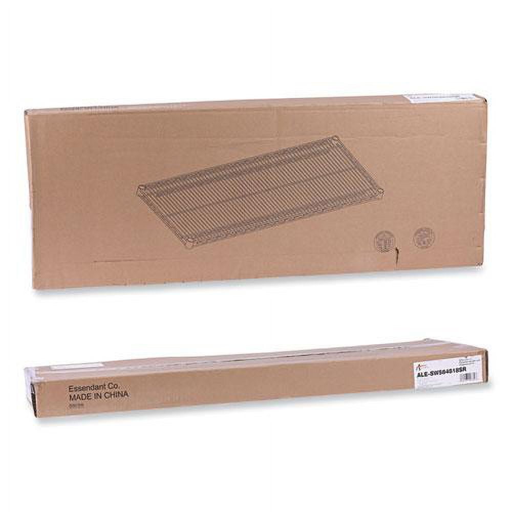 Alera Industrial Wire Shelving Extra Wire Shelves, 48w x 18d, Silver, 2 Shelves/Carton -ALESW584818SR