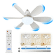 thumbnail image 1 of Lámpara De Ventilador Led 48W E26 20.5'' Ventiladores De Techo Cantidad De Aspas 6 Estructura Xtellar Blanco, 1 of 3