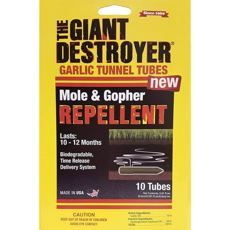 Atlas The Giant Destroyer Animal Repellent Tubes - Mole And Gopher Repellent - 0.21 oz