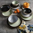 thumbnail image 4 of Gibson Elite Contempo Classic 16-Piece Double Bowl Dinnerware Set, Mint, 4 of 7