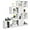 White, variant on QRKD 8 Cubes Bookshelf, Modern Ladder Corner Bookcase, 5-Tier Display Shelf for Home Office, Living Room Divider, 47 x 8 x 43 Inch（White）