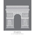 thumbnail image 2 of Fab Funky  26x32 Black Ornate Wood Framed with Double Matting Museum Art Print Titled - Paris Arc De Triomph Monochrome, 2 of 4