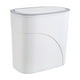 thumbnail image 2 of Cubo de basura con tapa abatible para uso doméstico, ahorra espacio, ideal para cocina, comedor, baño y espacios estrechos, práctico cubo de basura con abrazadera, de plástico., 2 of 6