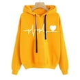 thumbnail image 3 of Vedolay Half Zip Sweatshirt Women Hoodies for Women Oversized Sweatshirts Pullover Hoodies Sweaters Long Sleeve with Pockets,Yellow S, 3 of 3