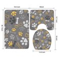 thumbnail image 3 of Dog Paw and Bone Bathroom Rugs Sets 3 Piece,Toilet Cover Set,Absorbent Non Slip Bathroom Mats Sets with U-Shaped Contour Rug Toilet Rug Set, 3 of 5