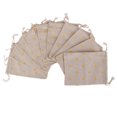 thumbnail image 4 of 10 Linen Jute Sack Jelry Drawstring Gift dding Favor - Yellow Daisy BLESIY Bolsa de lino, 4 of 8