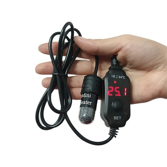 WEIPING Aquarium Fish Tank Heater USB LED Heating Rod Adjustable Temp Controller Small Aquarium Fish Turtle Tank Heater Protection