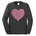 thumbnail image 2 of Wild Bobby, Pink Ribbon Heart, Breast Cancer Awareness, Men Long Sleeve Shirt, Charcoal, Medium, 2 of 5