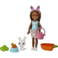thumbnail image 2 of Barbie Chelsea Doll (Brunette) with Pet Bunny & Storytelling Accessories Including Pet Bed, Bunny Treats & More, Toy for 3 Year Olds & Up Barbie -, 2 of 6