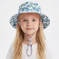 thumbnail image 2 of TOWED22 Kids Sun Hat UPF 50+ Quick Dry Foldable Bucket Hat Lightweight Adjustable Fishing Safari Hat for Girls and Boys(Sky Blue,3-6 Y), 2 of 5