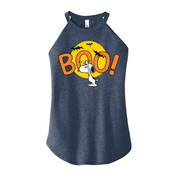 Peanuts - Boo Snoopy - Juniors High Neck Tank Top