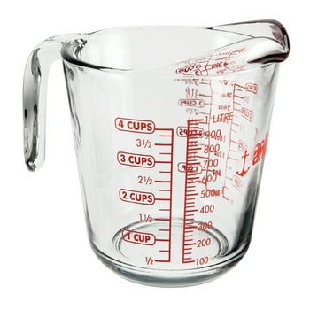 Anchor Hocking 4-Cup Decorated Glass Measuring Cup