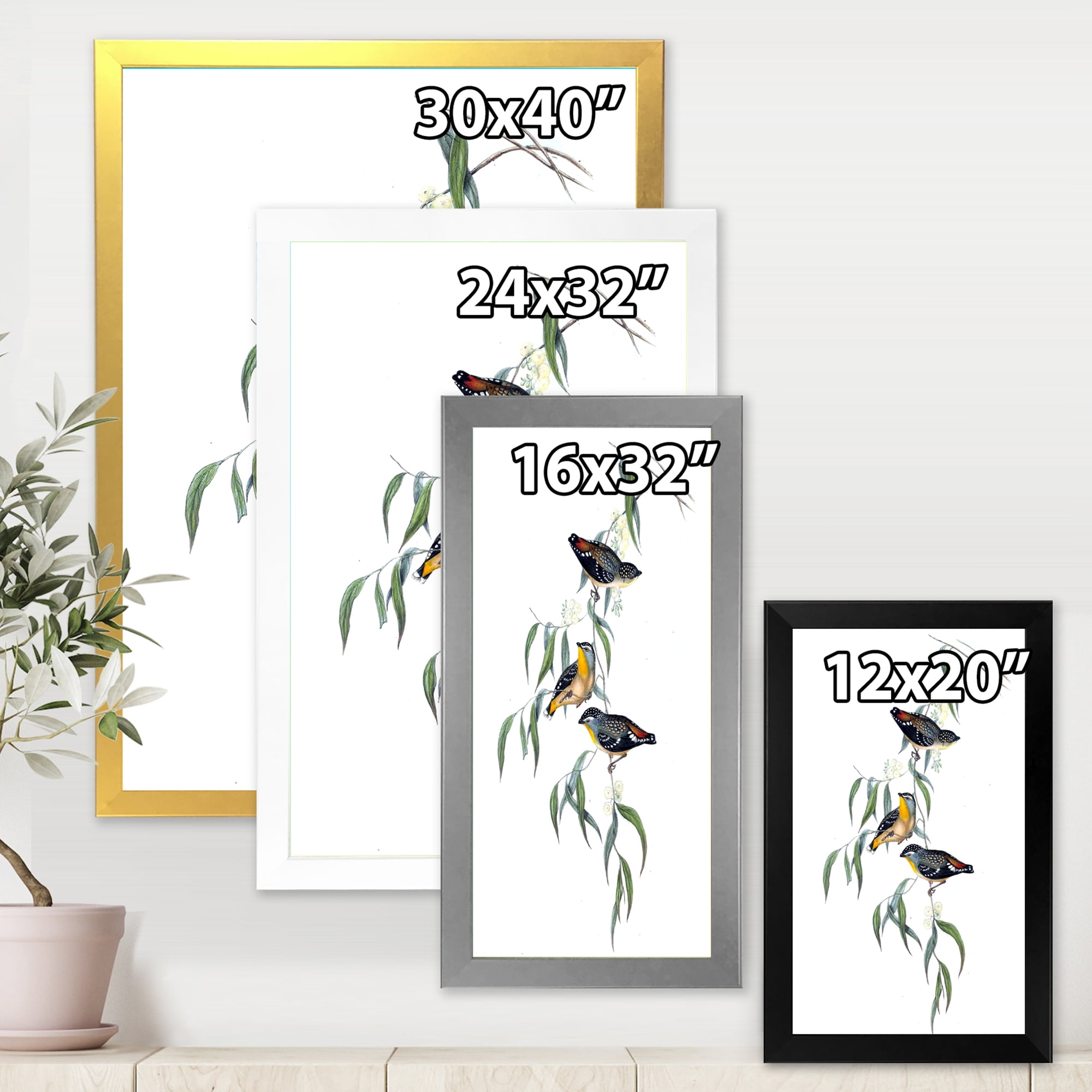 Designart 'Ancient Bird Life III' Traditional Framed Art Print