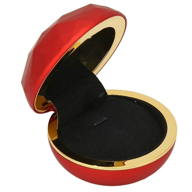 Exquise Bague Cadeau Boîte de Rangement de Bijoux Portable avec Lumière pour Mariage Proposé