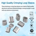 thumbnail image 4 of Aluminum Crimping Loop Sleeve M0.8-M6 (1/32''-1/4'') Diameter Double Ferrules Cable Crimps Kits for Wire Rope and Cable 8 Sizes Available, 4 of 5