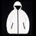 thumbnail image 4 of Hooded Jacket for Men with Night Reflective Zipper, Windproof and Water-Resistant Long Sleeve Casual Coat with Pocket, 4 of 9