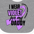 thumbnail image 4 of Inktastic I Wear Violet for My Daddy Hodgkins Lymphoma Awareness Boys or Girls Baby Bib, 4 of 4