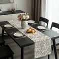 thumbnail image 2 of Farmhouse Sage Green Table Runner 48 Inches Long, Vintage Flower Leaf Botanical Kitchen Coffee Dining Table Decoration for Home Party Birthday Wedding Home Decor 13x48 Inches, 2 of 8