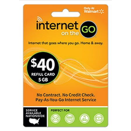 $40 Internet on the Go® (IOTG) 5.0 GB refill card (Email
