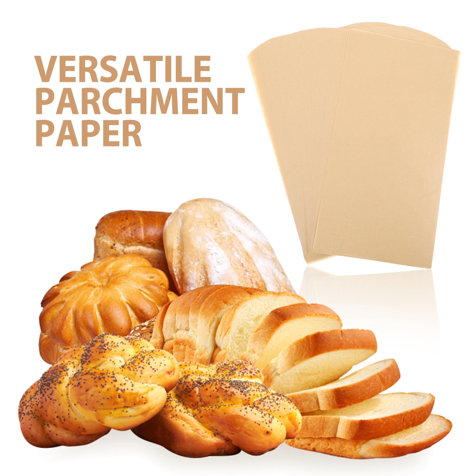 SKISUNO Grease Proof Paper Moisture Absorption Household Bread Paper Light Brown 300 Sheets