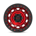 thumbnail image 3 of Kmc Km236 Tank Beadlock 17X9 6X139.7 -15Et 64.1Cb Candy Red Wheel, 3 of 3