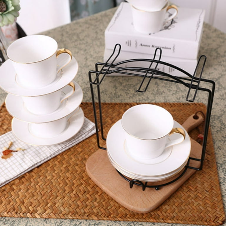 Mug Holder Coffee Rack Coffee Cup Holder Tea Set Stand Dishes Organizer  Wrought