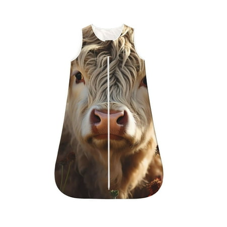

Honeii Adorable Flower Field Cow Print Unisex Babies Sleepbag Wearable Blanket Baby Sleeveless Sleeping Bag-