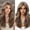 B, variant on Wig, Women's Full Head Cover, Dyed Gradient Curly Hair Wig, Hair Cover