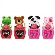 Assorted Stuffed Animal, Hard Candy, & Felt Bag Valentine Gift Set, 3 Piece