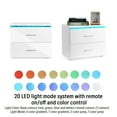 High Gloss Nightstand with RGB LED Backlight, UV Triamine Board