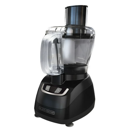 BLACK+DECKER 8-Cup Food Processor with Stainless Steel Blade, Black,