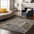 thumbnail image 4 of HomeRoots 678004 9 x 12 ft. Gray Brown & Ivory Abstract Transitional Washable Machine Made Rectangle Area Rug with UV Protection, 4 of 7