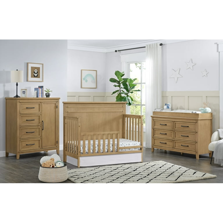 Soho Baby Morrison 4 in 1 Convertible Crib Honey Wood - Walmart.com