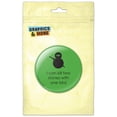thumbnail image 1 of Ninja Can Kill Two Stones With one Bird on Green Refrigerator Button Magnet, 1 of 2