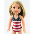 thumbnail image 2 of Red, White, and Cute Bathing Suit made for 14 inch dolls, 2 of 2