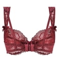 thumbnail image 2 of Women's Demi Lace Bra Unpadded Underwire Bra Sheer Sexy Bras, 2 of 8