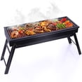thumbnail image 1 of Amdohai Portable Charcoal Grill and Smoker, Go-Anywhere Compact Foldable Grill for Travel, Outdoor Cooking and BBQ, Camping Grill Picnic Patio Backyard, 23-Inch, Black, 1 of 8