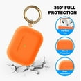 thumbnail image 4 of AirPods Pro Case Cover with Keychain, Full Protective Silicone Skin Accessories for Women Men Girl with Apple AirPods Pro Case,Front LED Visible-Orange, 4 of 5