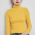 thumbnail image 2 of Women's Sweater Ribbed Knitted Long Sleeve Shirts Solid Turtleneck Slim Fit Fall Sweaters, 2 of 2