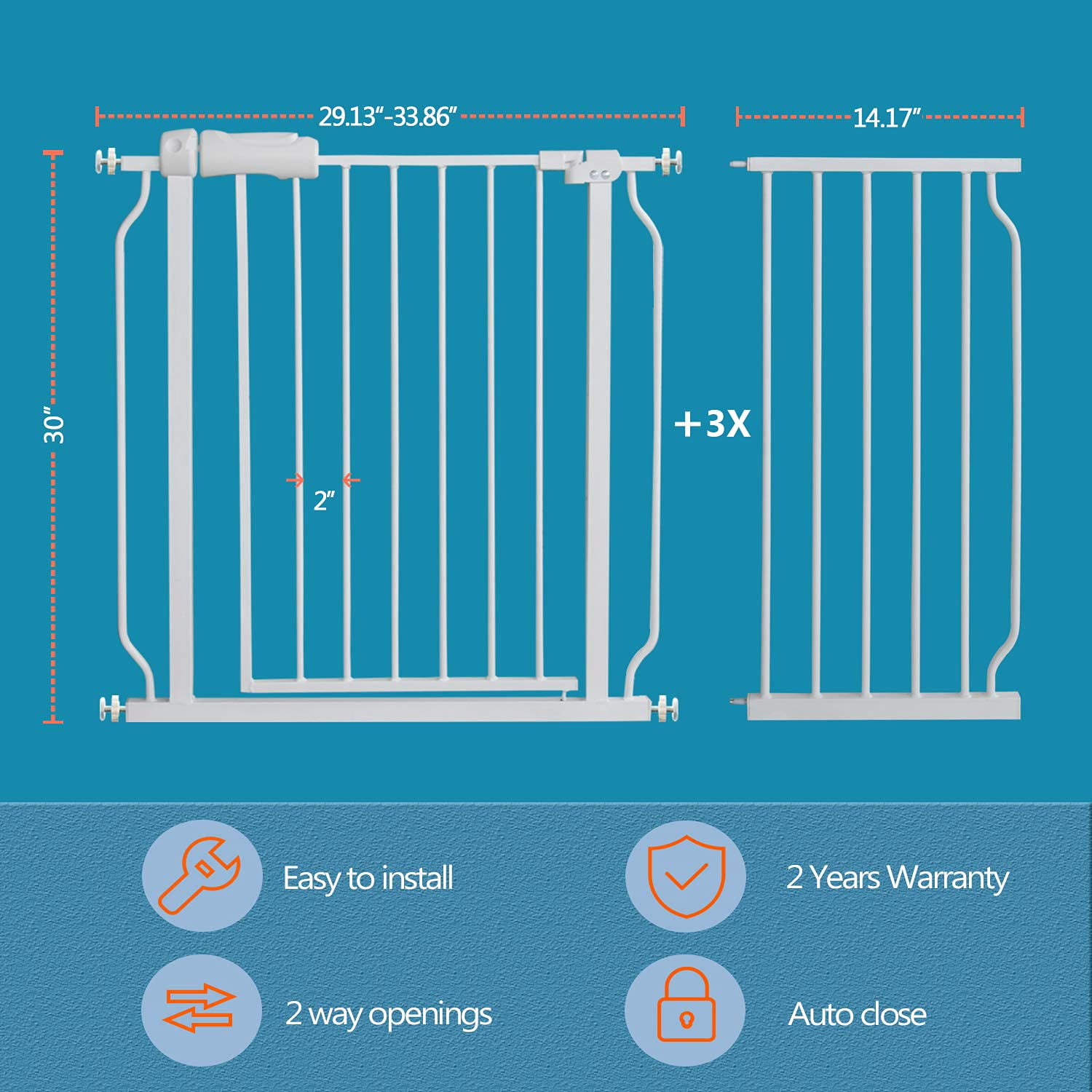 62 inch pressure mounted baby gates sales