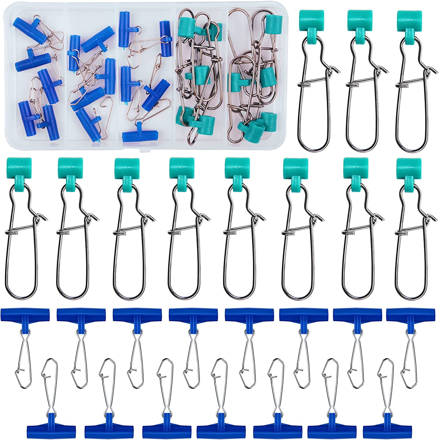 25pcs Sinker Slide Kit Heavy Duty Saltwater Sinker Weight Connector