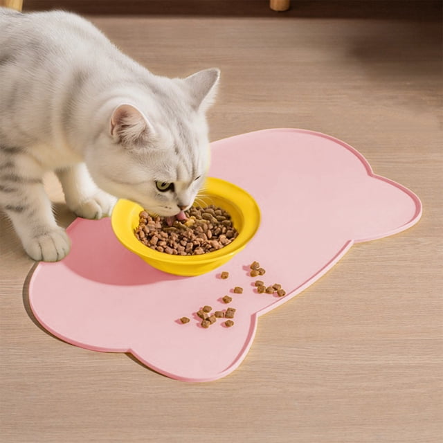 EGNMCR Kitchen Gadgets, Kitchen Accessories, Rectangular Silicone Pet Mat For Cats And Dogs Defend Spill And Defend Slide Mat Slow Feeding Mat Foolproof To Clean Silicone Pet Placemat silicone pads