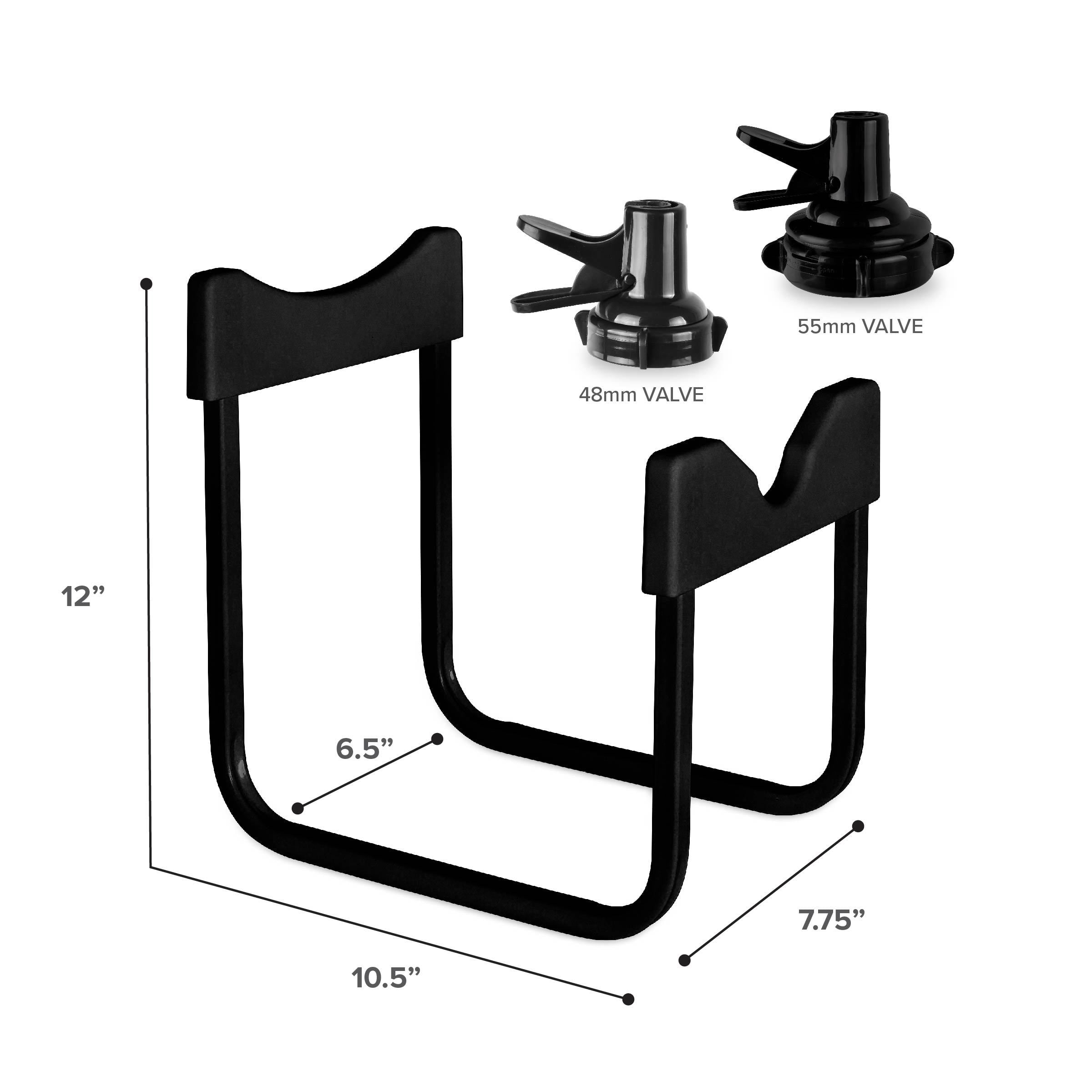 Brio Stainless Steel 35 Gallon Water Jug Stand and 2 Dispenser Valves