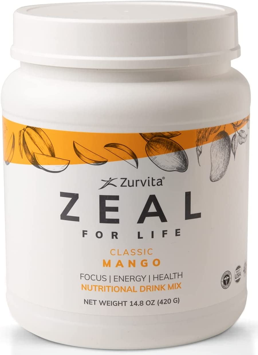 Zurvita Zeal for Life 30Day Wellness Canister Mango 420 Grams