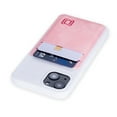 thumbnail image 3 of Dockem iPhone 13 Wallet Card Case; Built-in Metal Plate for Magnetic Mounting, 2 Card Holders, Silicone Exec M2T [White/Pink], 3 of 10
