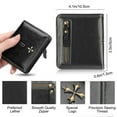 thumbnail image 5 of Leather Short Wallet for Women, Small Bifold Buckle Wallet, Ladies Zip-Around Security Card Holder, Travel Case, 5 of 8