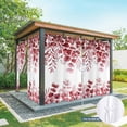 thumbnail image 6 of Outdoor Curtains for Patio Waterproof, Red Eucalyptus Leaves Outdoor Privacy Panels Grommet, Spring Summer Botanical Blackout Outside Curtains for Porch/Cabana/Pergola/Gazebo 54"x95", 1 Panel, 6 of 8